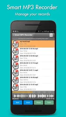 Smart MP3 Recorder android App screenshot 1