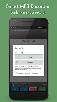 Smart MP3 Recorder android App screenshot 2